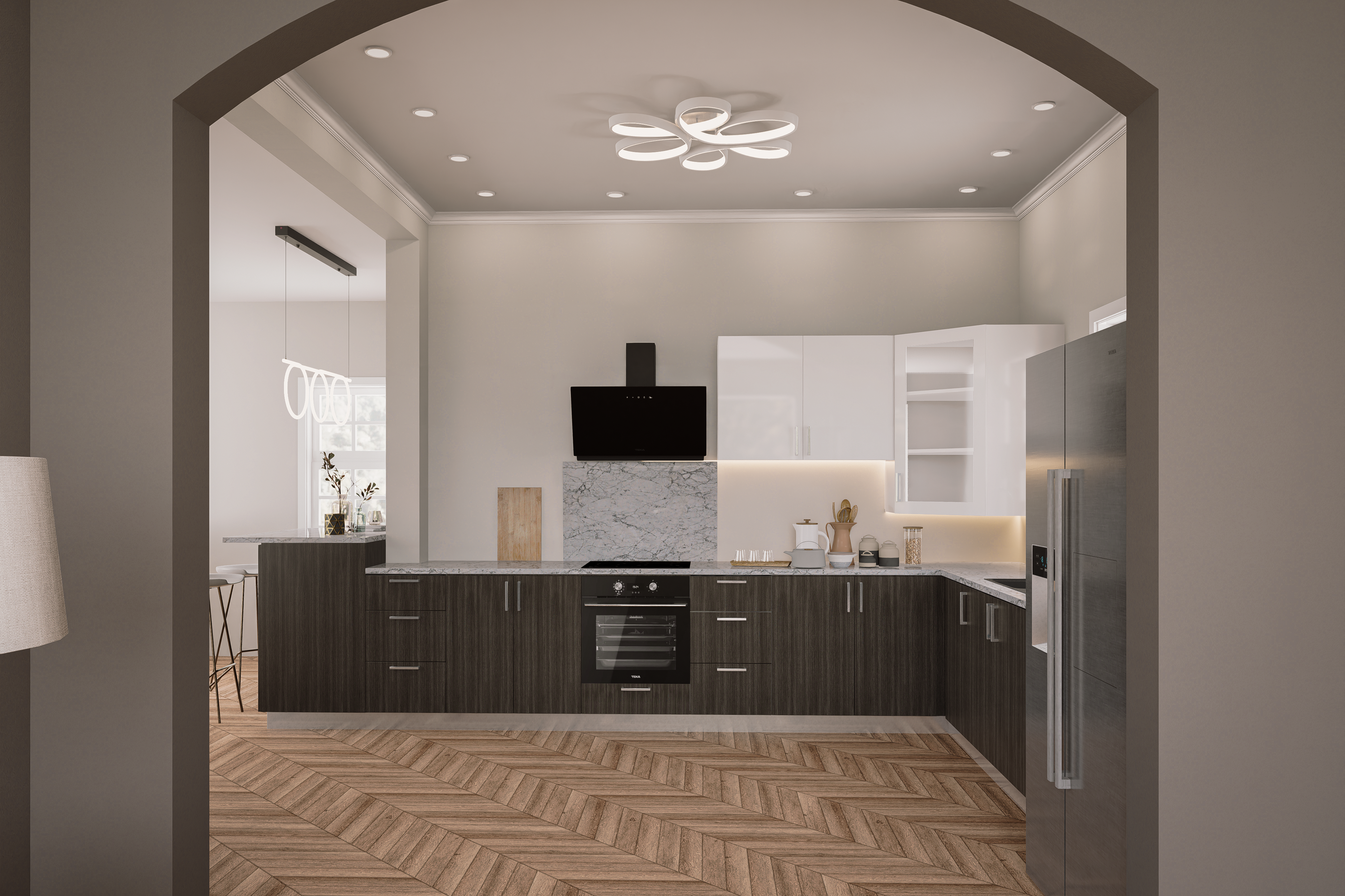 Kitchen render by MID Designs