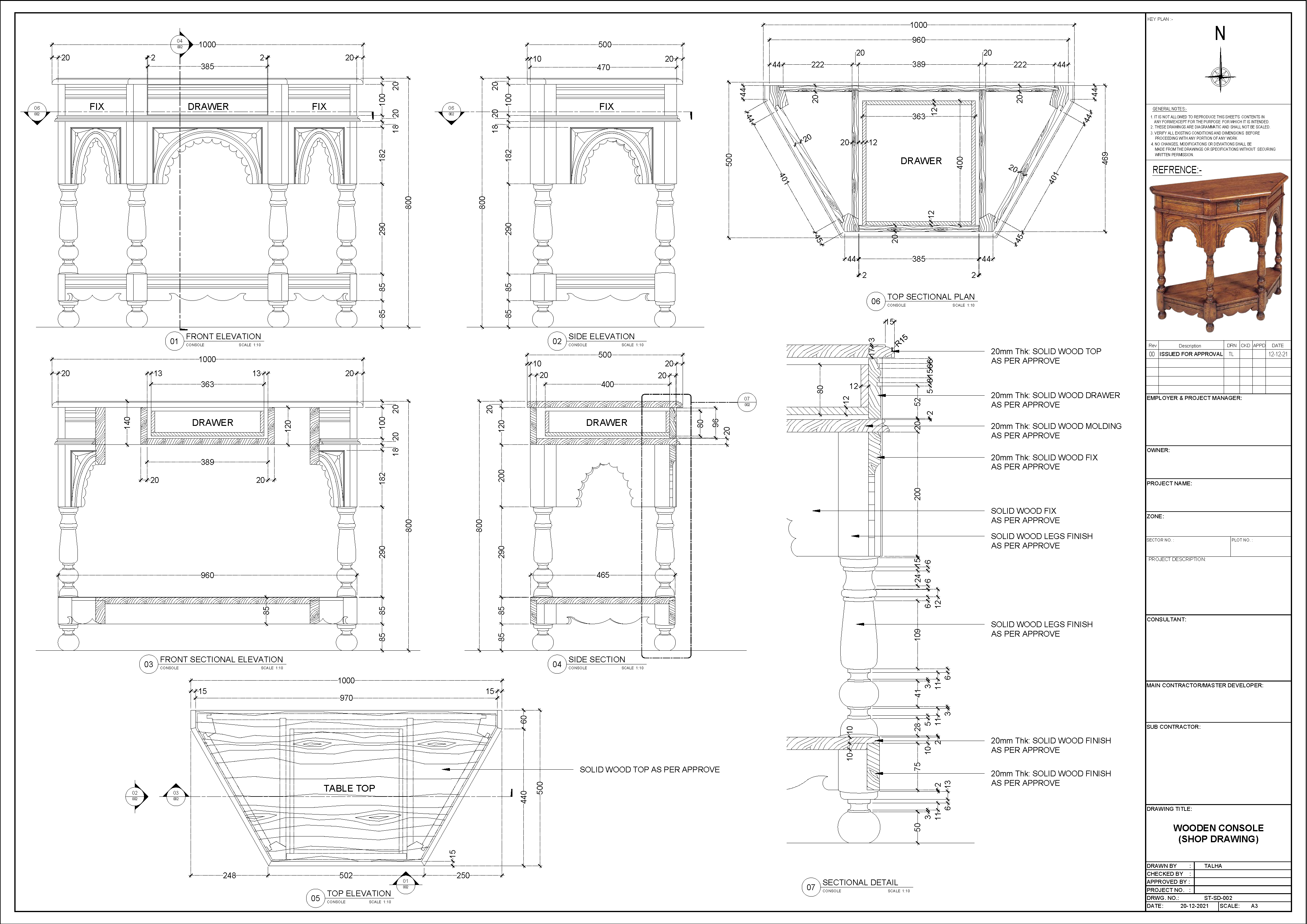 Vanity shop drawing by MID Designs